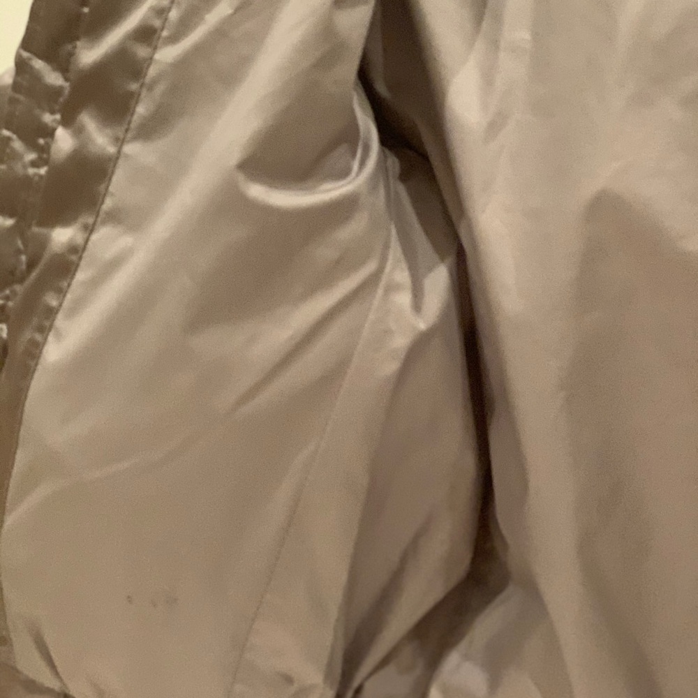 Girls North Face Metallic Silver Hooded Jacket